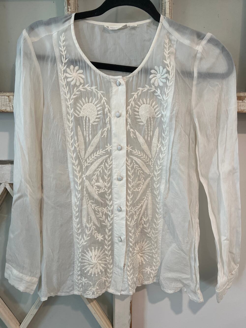 Uncommon Threads J.Jill size XS cream colored blouse